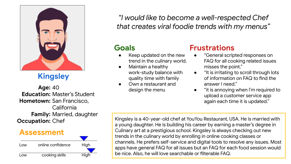 photo of the user research secondary persona